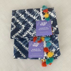 Wild Sage Tie Dye Placemats Set of 4